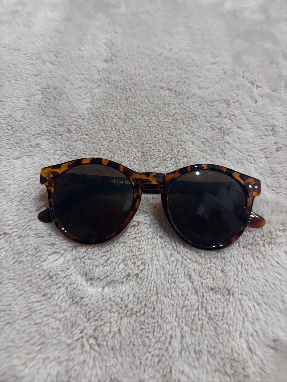 Tortoiseshell Sunglasses - Brown Frame, Black Lenses